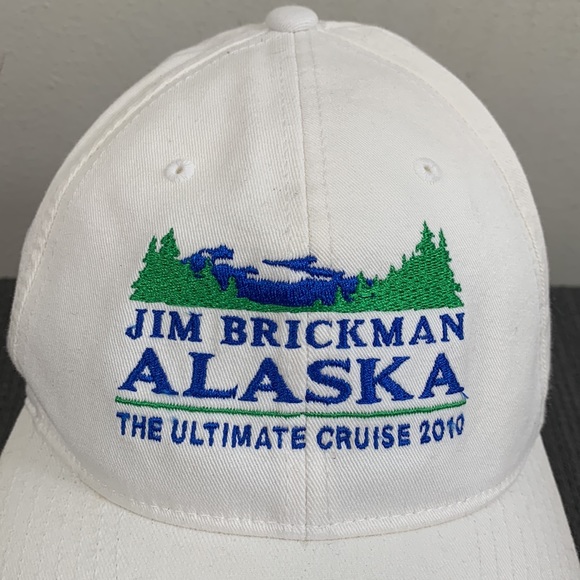 Jim Brickman Alaska The Ultimate Cruise 2010 Flexfit Hat Size L/XL White Yupoong - Picture 3 of 13